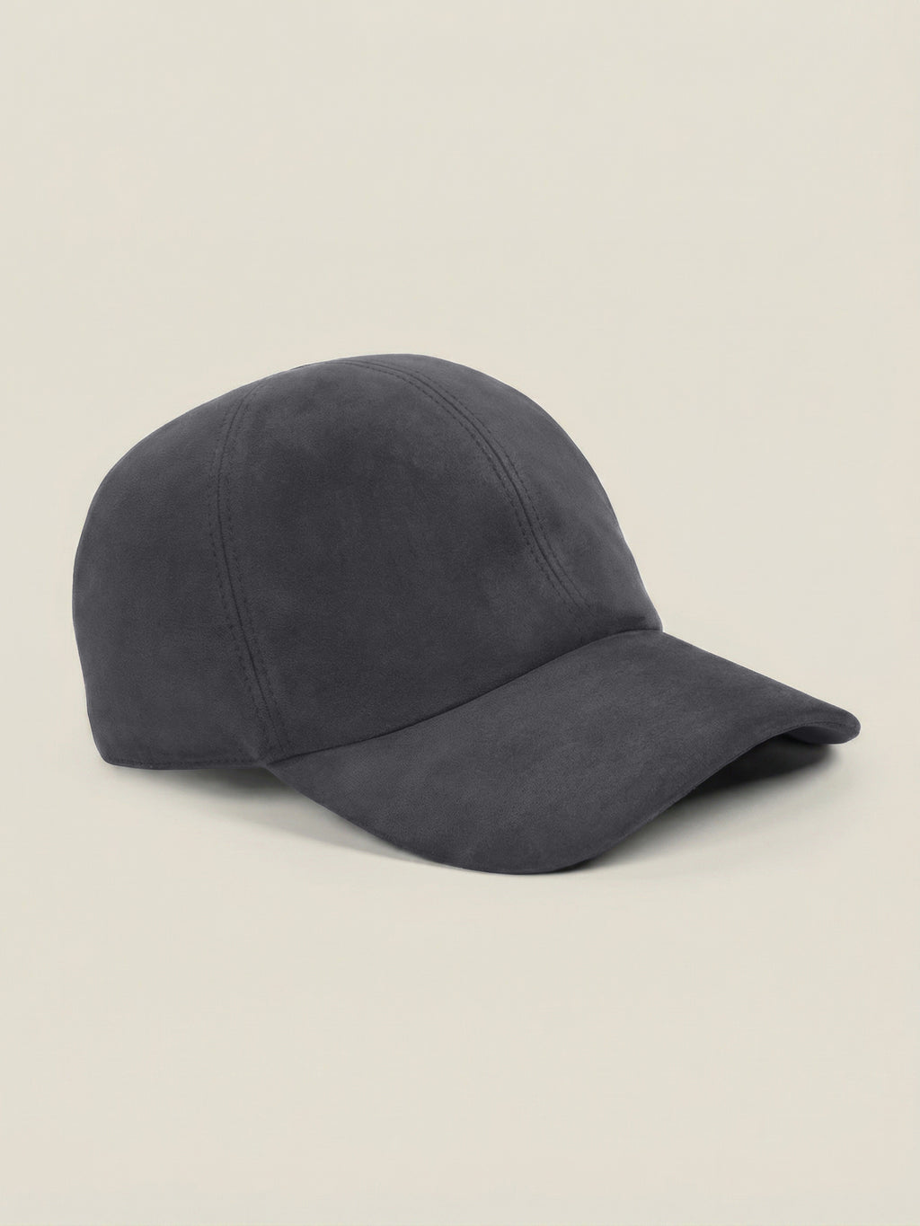 Luca Faloni Goatskin Suede Leather Baseball Cap - Steel Blue - view 1