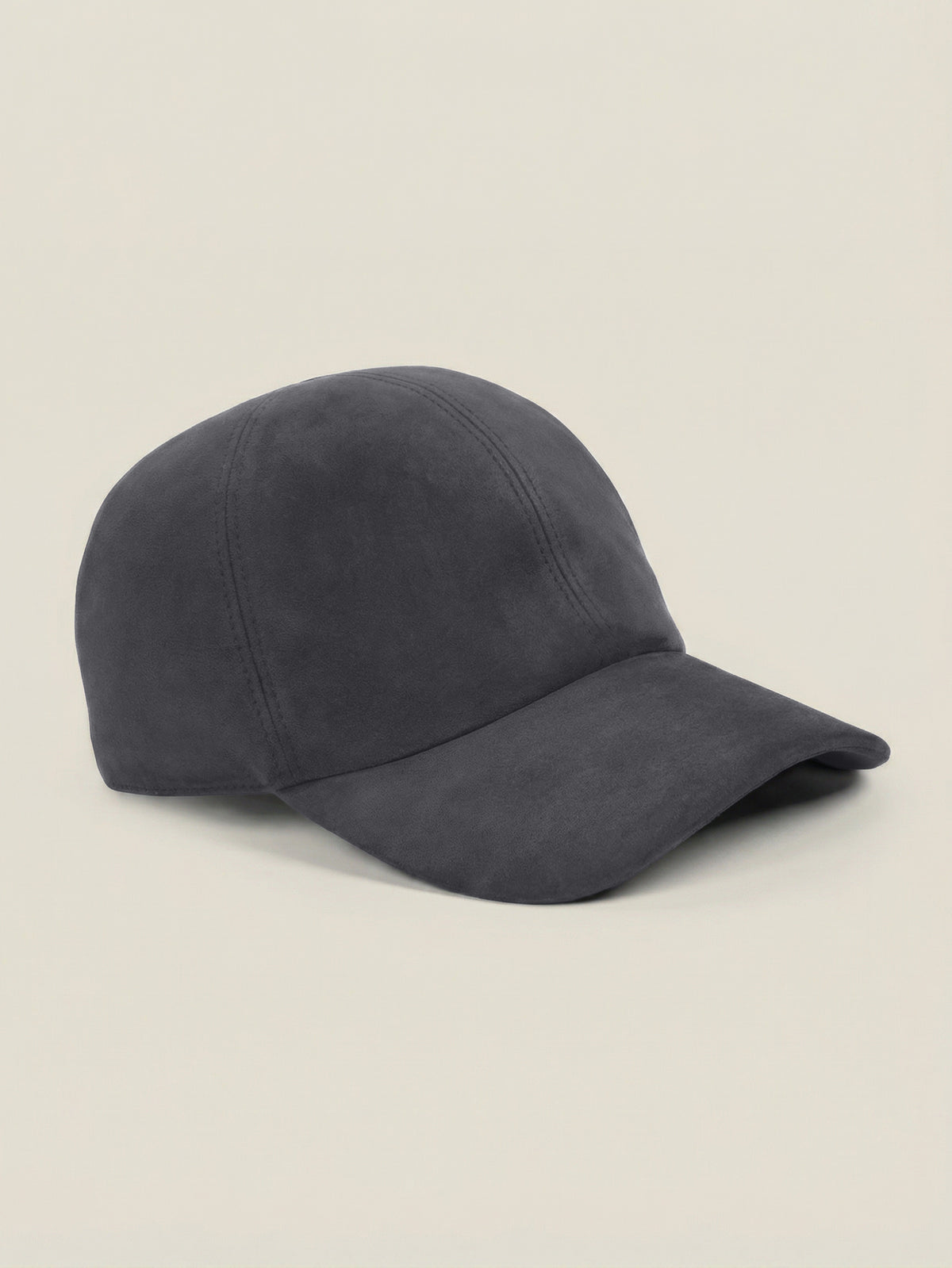 Luca Faloni Goatskin Suede Leather Baseball Cap - Steel Blue - view 1