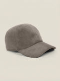 Luca Faloni Suede Leather Baseball Cap - Nocciola Brown - view 1