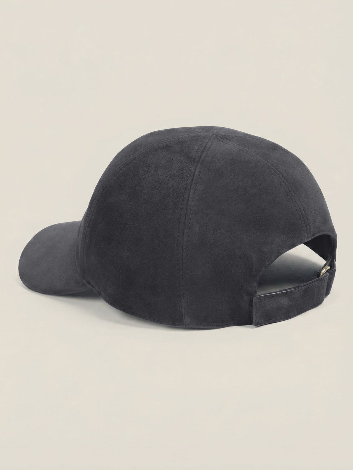 Luca Faloni Goatskin Suede Leather Baseball Cap - Steel Blue - view 3