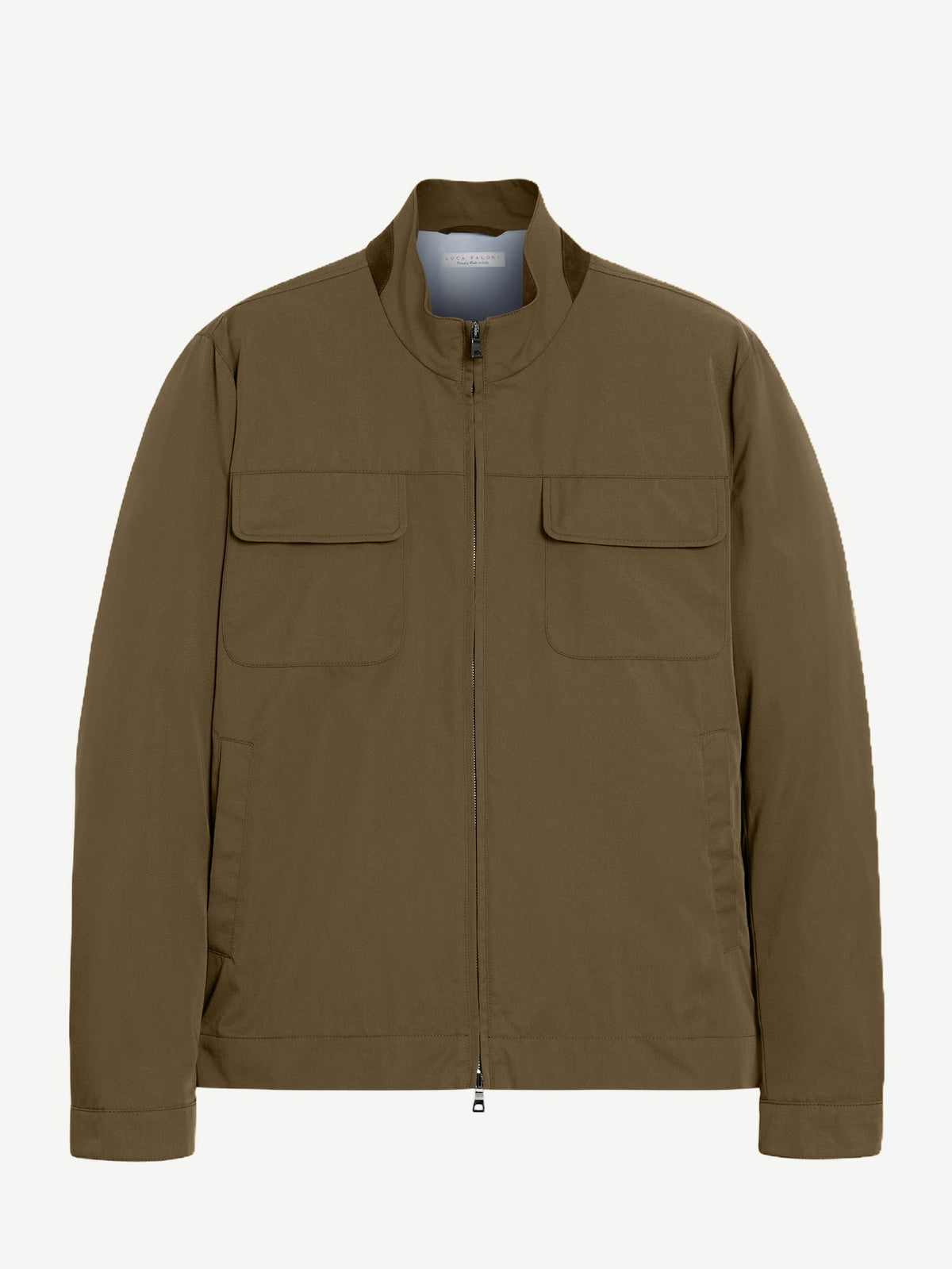 Luca Faloni Technical Fabric Field Jacket - Hunting Green - view 8