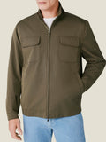 Luca Faloni Technical Fabric Field Jacket - Hunting Green - view 1