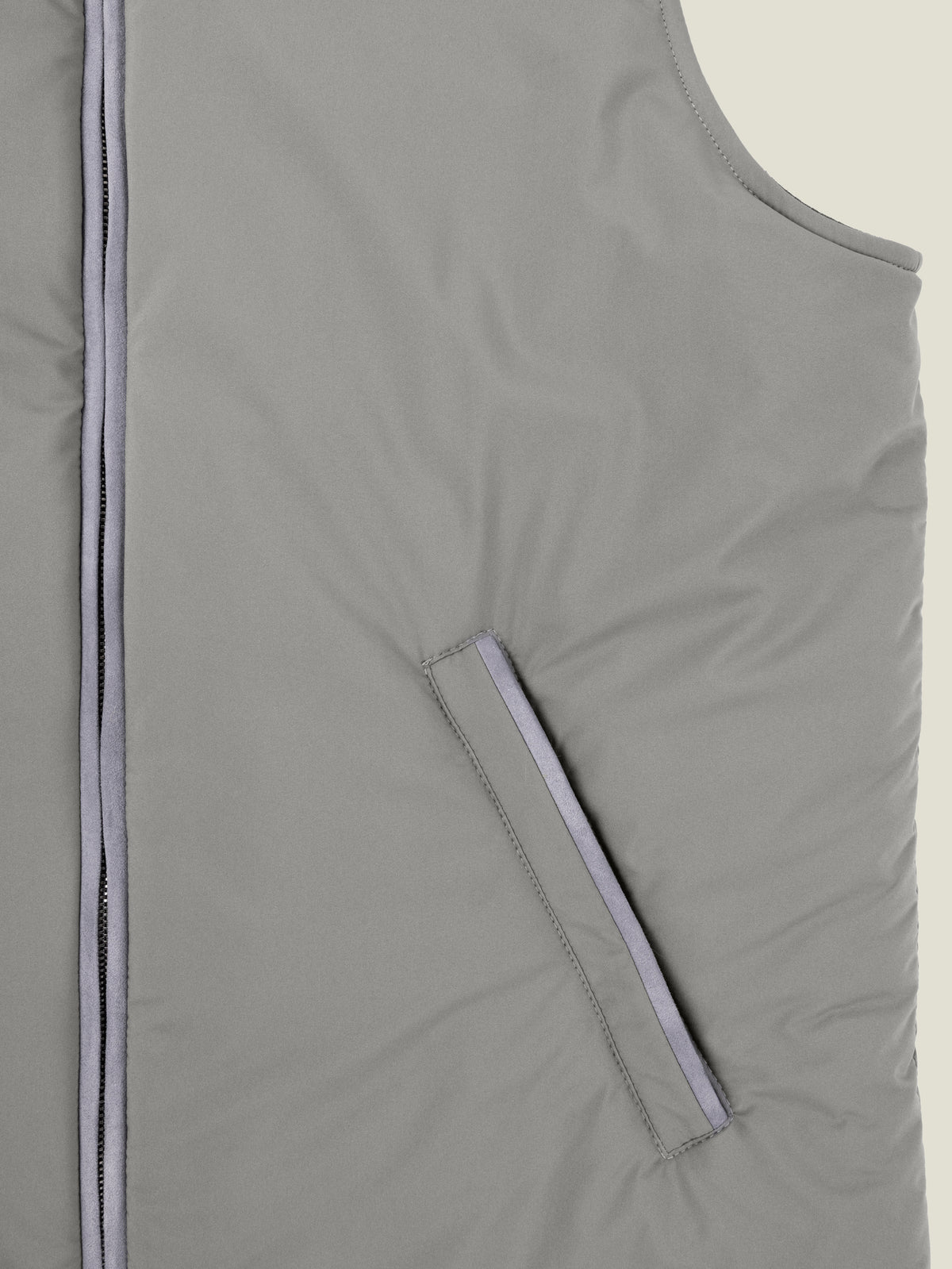 Luca Faloni Technical Fabric Lightweight Gilet - Light Grey - view 5