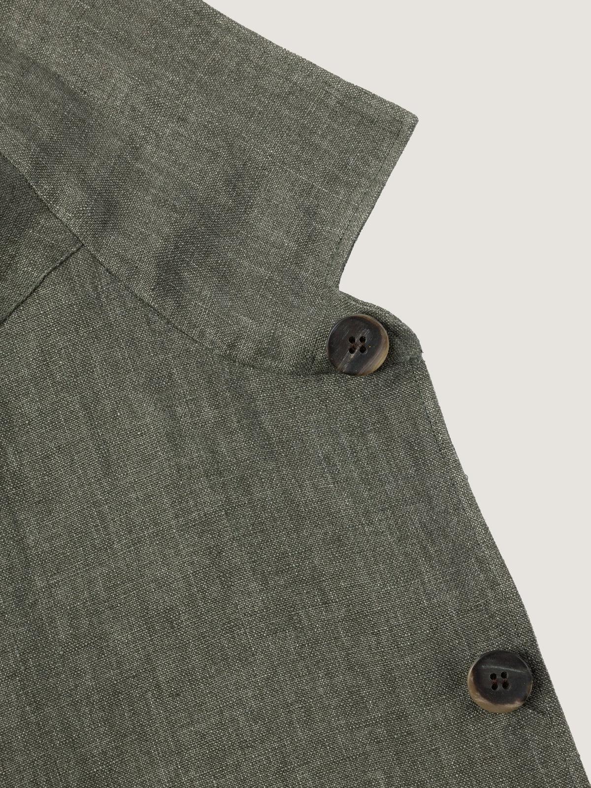 Luca Faloni Linen Overshirt - Olive Green - view 5