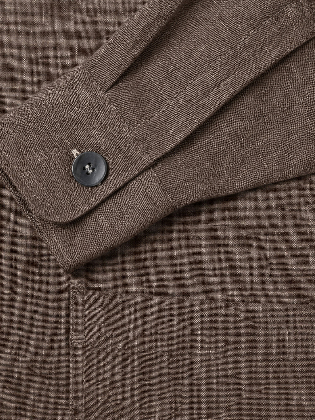 Luca Faloni Linen Overshirt - Nocciola Brown - view 6