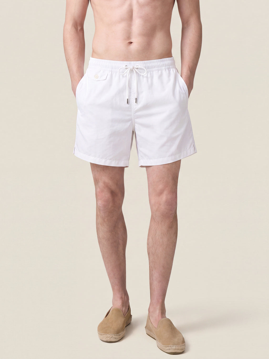 Luca Faloni Technical Fabric Swim Shorts - White - view 1