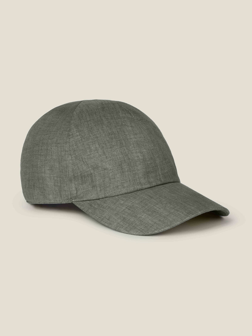 Luca Faloni Linen Baseball Cap - Safari Green - view 1
