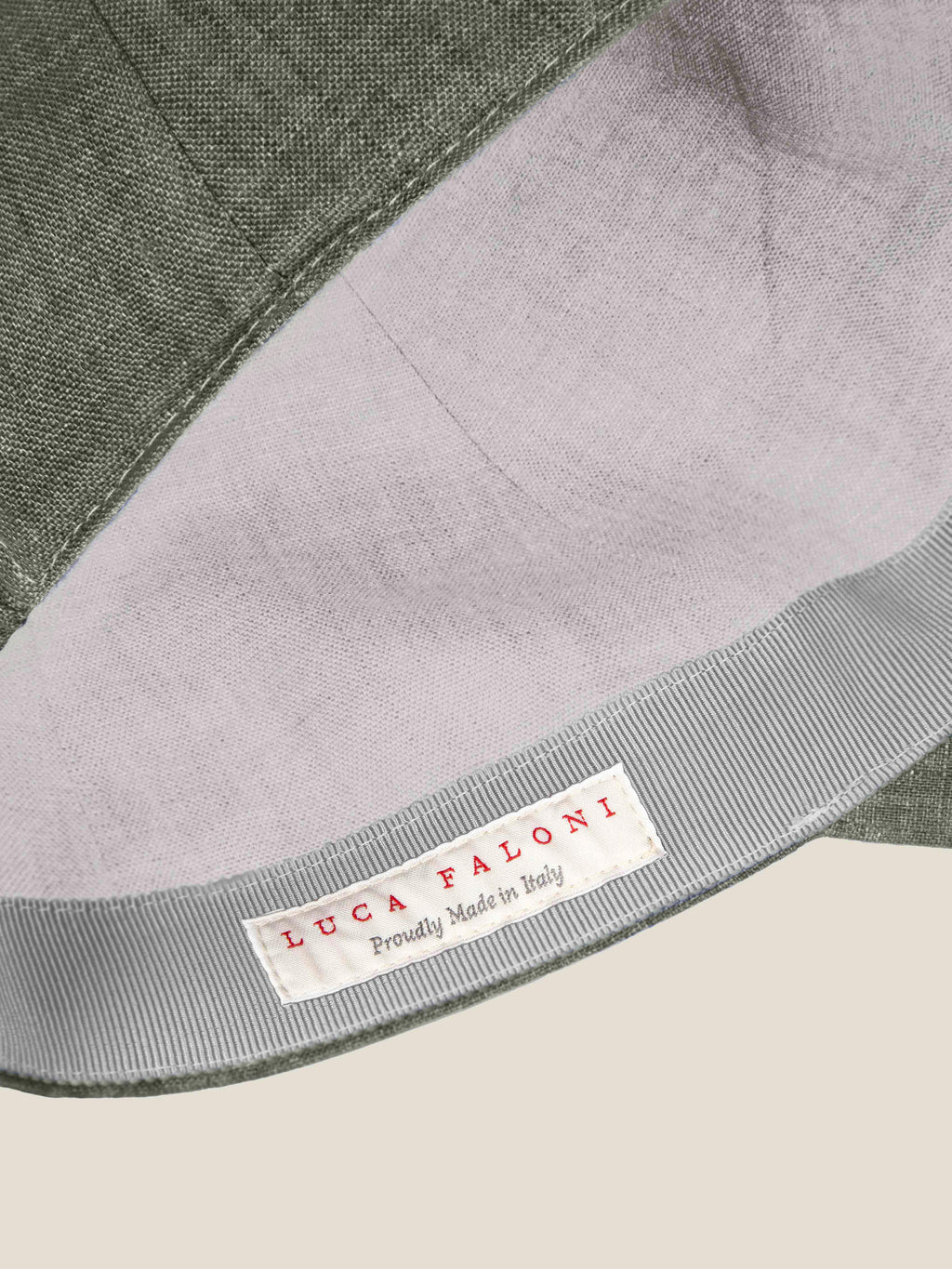 Luca Faloni Linen Baseball Cap - Safari Green - view 2