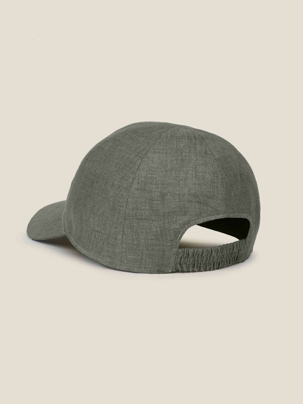 Luca Faloni Linen Baseball Cap - Safari Green - view 3