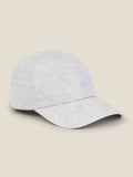 Three-quarter view of the Luca Faloni Linen Baseball Cap in Light Grey.