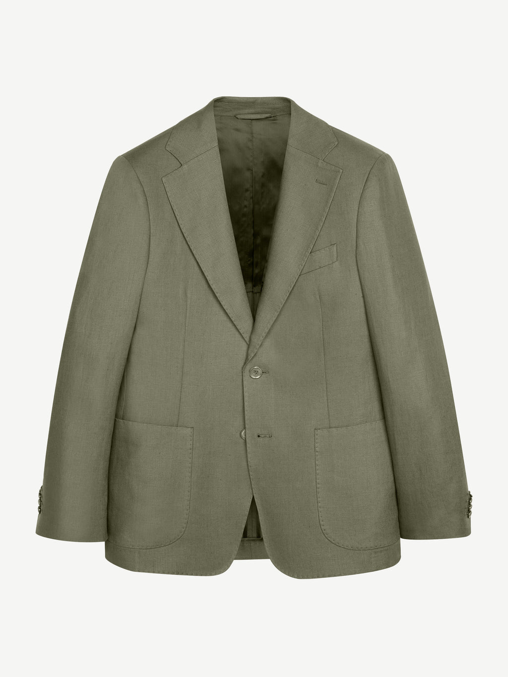 Luca Faloni Linen Blazer - Olive Green - view 5