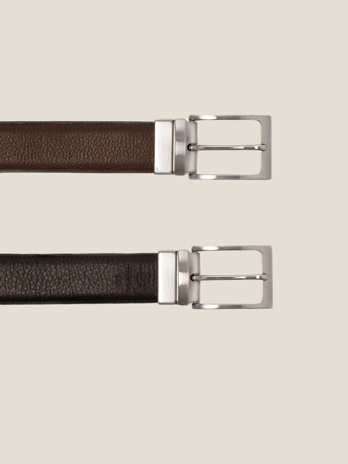 Luca Faloni Calf Leather Reversible Belt - Reversible Black/Brown - view 5
