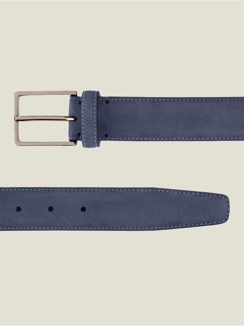Luca Faloni Nubuck Leather Belt - Navy Blue - view 4