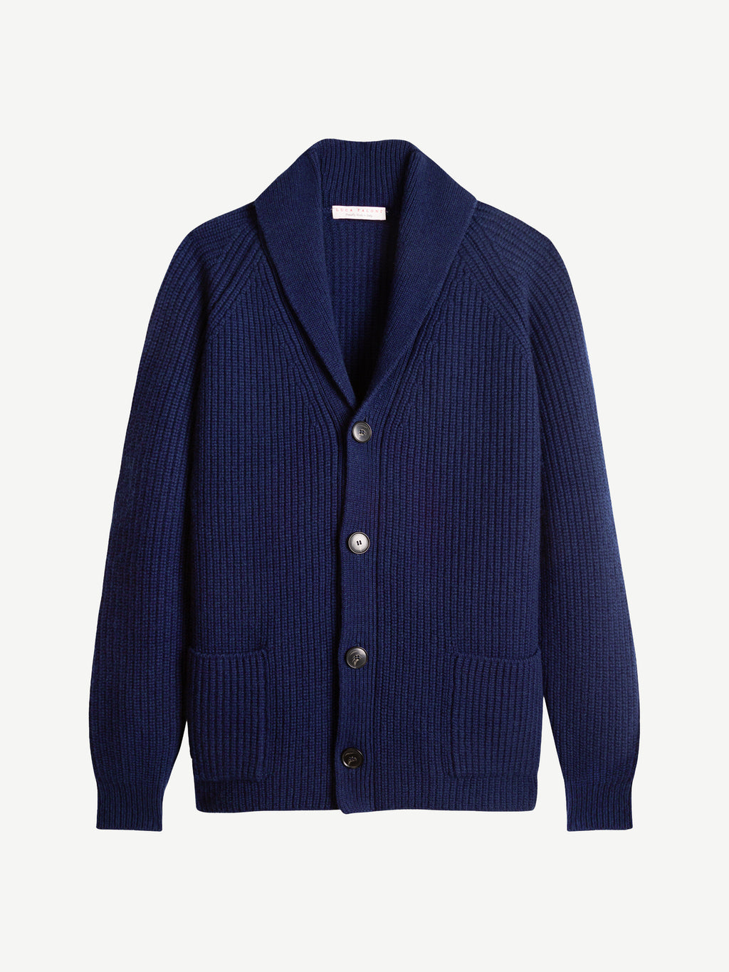 Luca Faloni 4-Ply Cashmere Shawl Cardigan - Midnight Blue - view 5