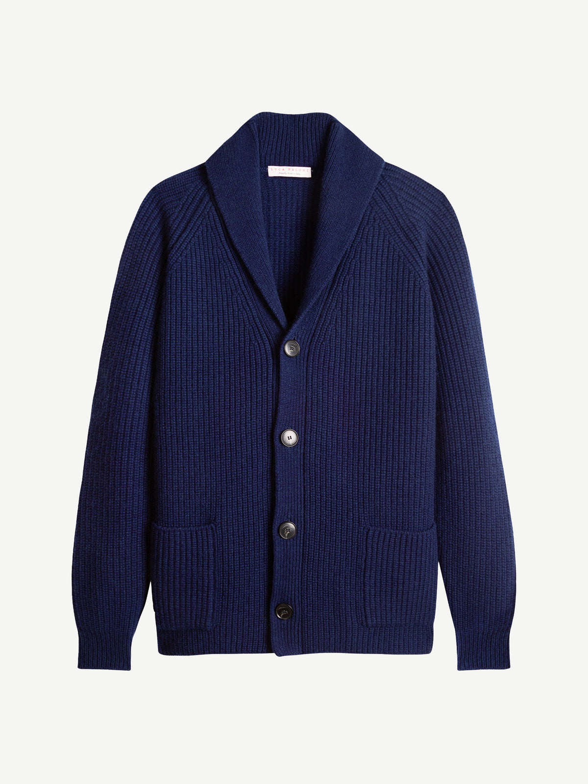 Luca Faloni 4-Ply Cashmere Shawl Cardigan - Midnight Blue - view 5