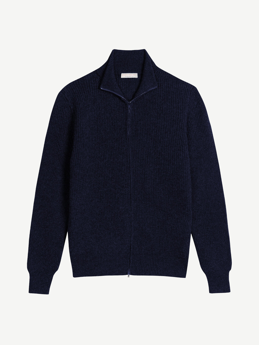 Luca Faloni 4-Ply Cashmere Zip Cardigan - Midnight Blue - view 5