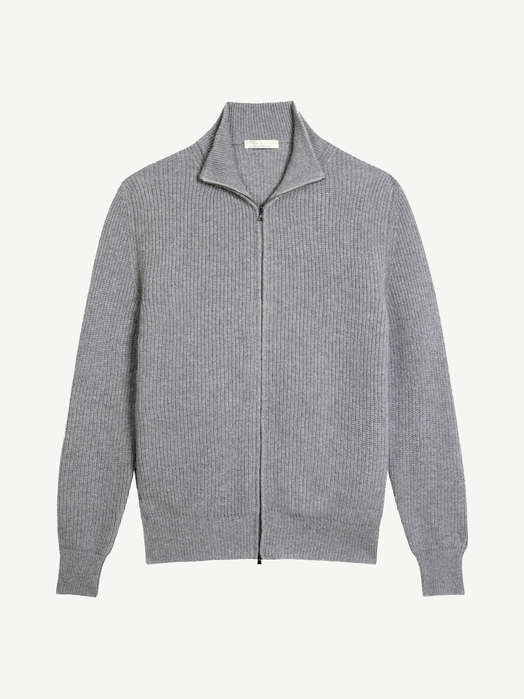 Luca Faloni 4-Ply Cashmere Zip Cardigan - Dolomiti Grey - view 5