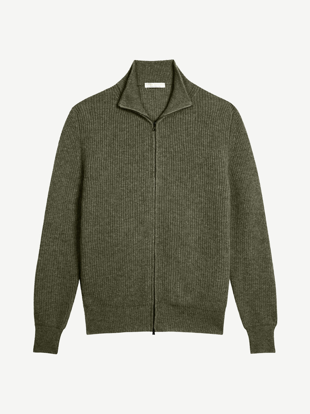 Luca Faloni 4-Ply Cashmere Zip Cardigan - Hunting Green - view 5