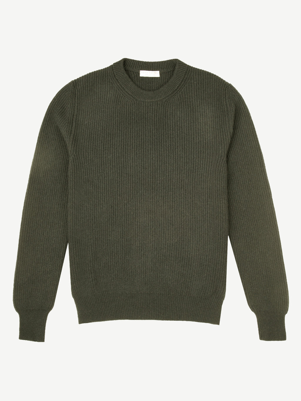 Luca Faloni 4-Ply Cashmere Crew Neck - Hunting Green - view 4