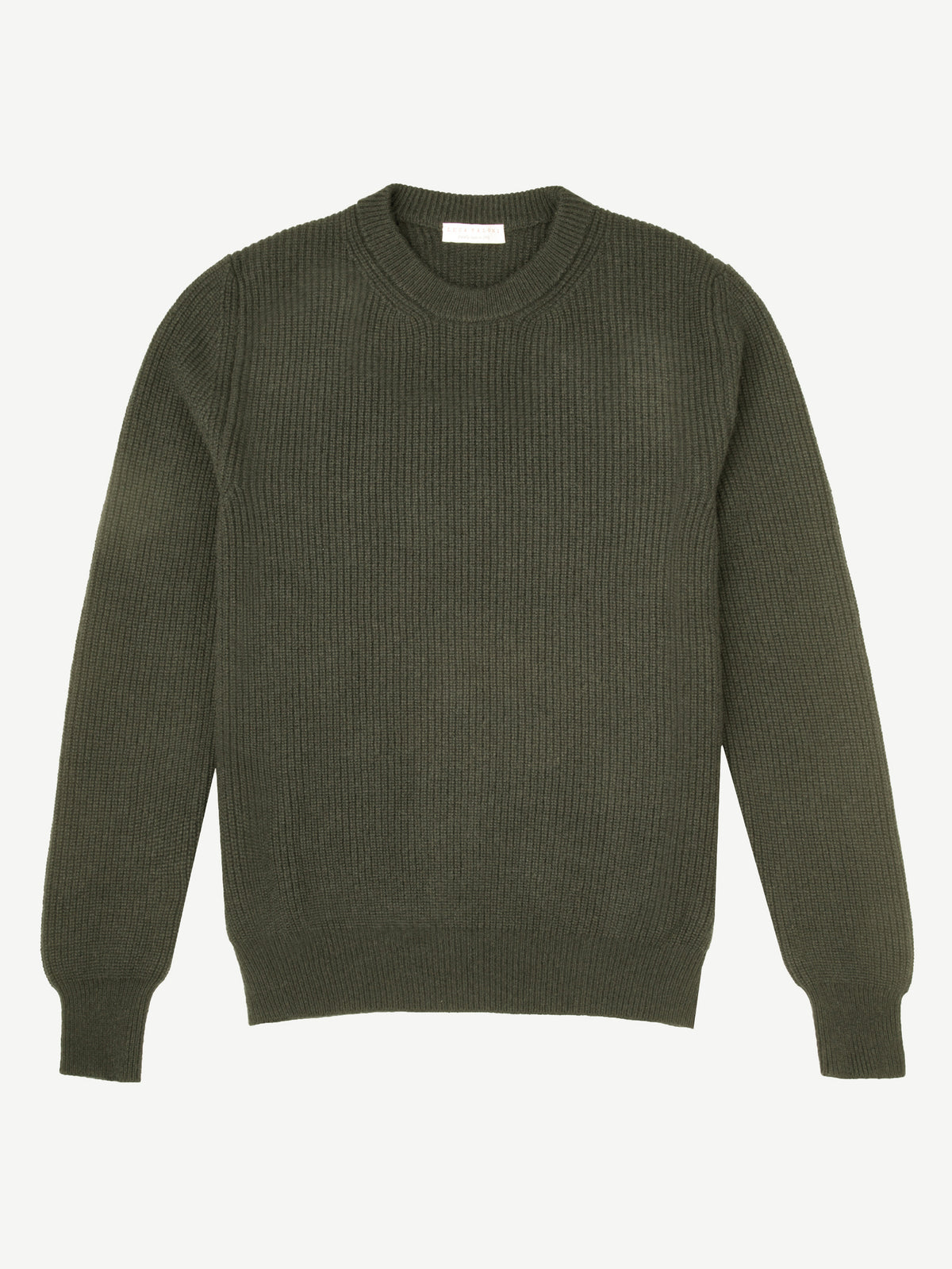 Luca Faloni 4-Ply Cashmere Crew Neck - Hunting Green - view 4