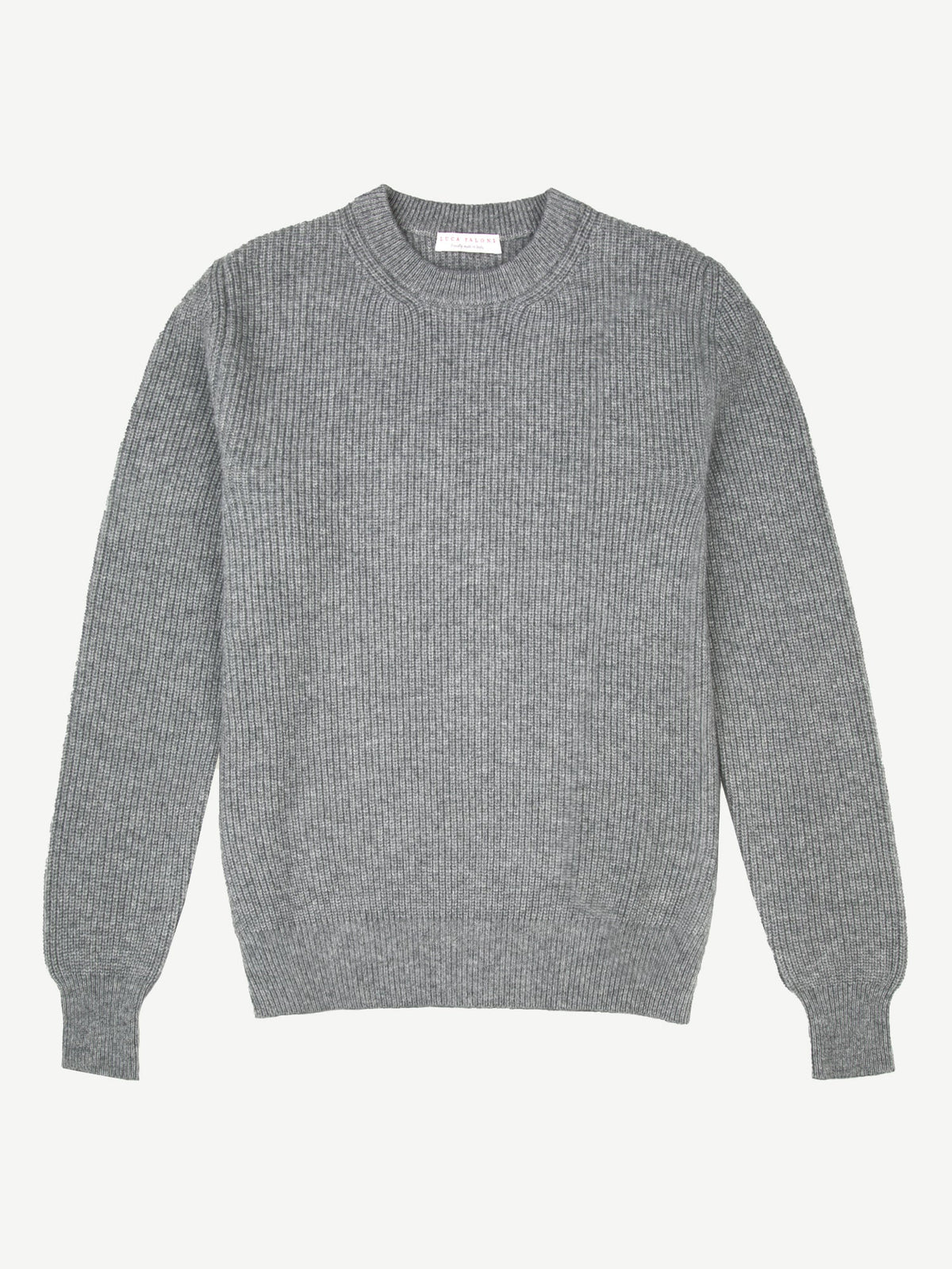 Luca Faloni 4-Ply Cashmere Crew Neck - Dolomiti Grey - view 4