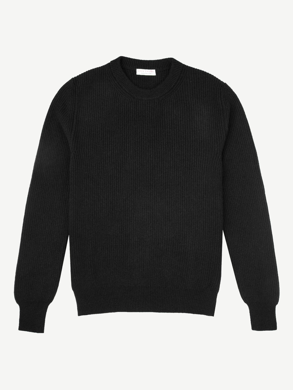 Luca Faloni 4-Ply Cashmere Crew Neck - Black - view 4