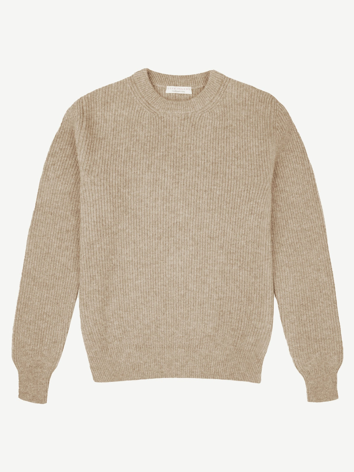 Luca Faloni 4-Ply Cashmere Crew Neck - Camel Beige - view 4