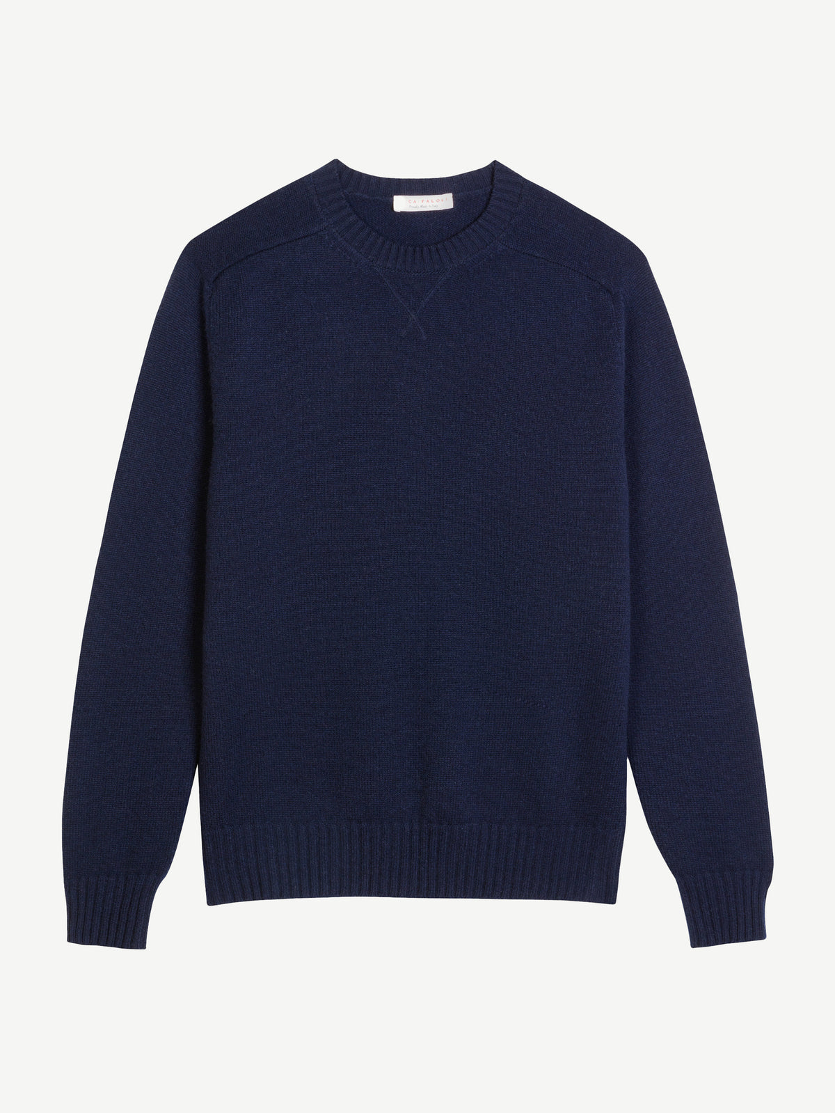 Luca Faloni 4-Ply Cashmere Country Crew Neck - Midnight Blue - view 4