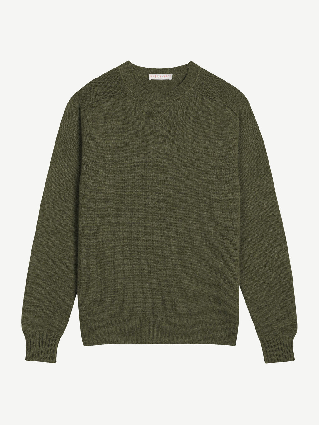 Luca Faloni 4-Ply Cashmere Country Crew Neck - Hunting Green - view 4