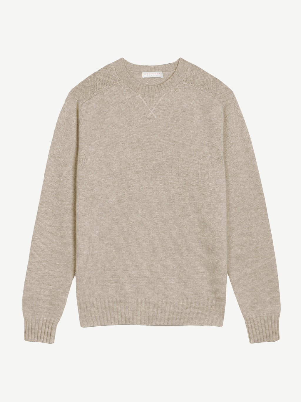Luca Faloni 4-Ply Cashmere Country Crew Neck - Camel Beige - view 4