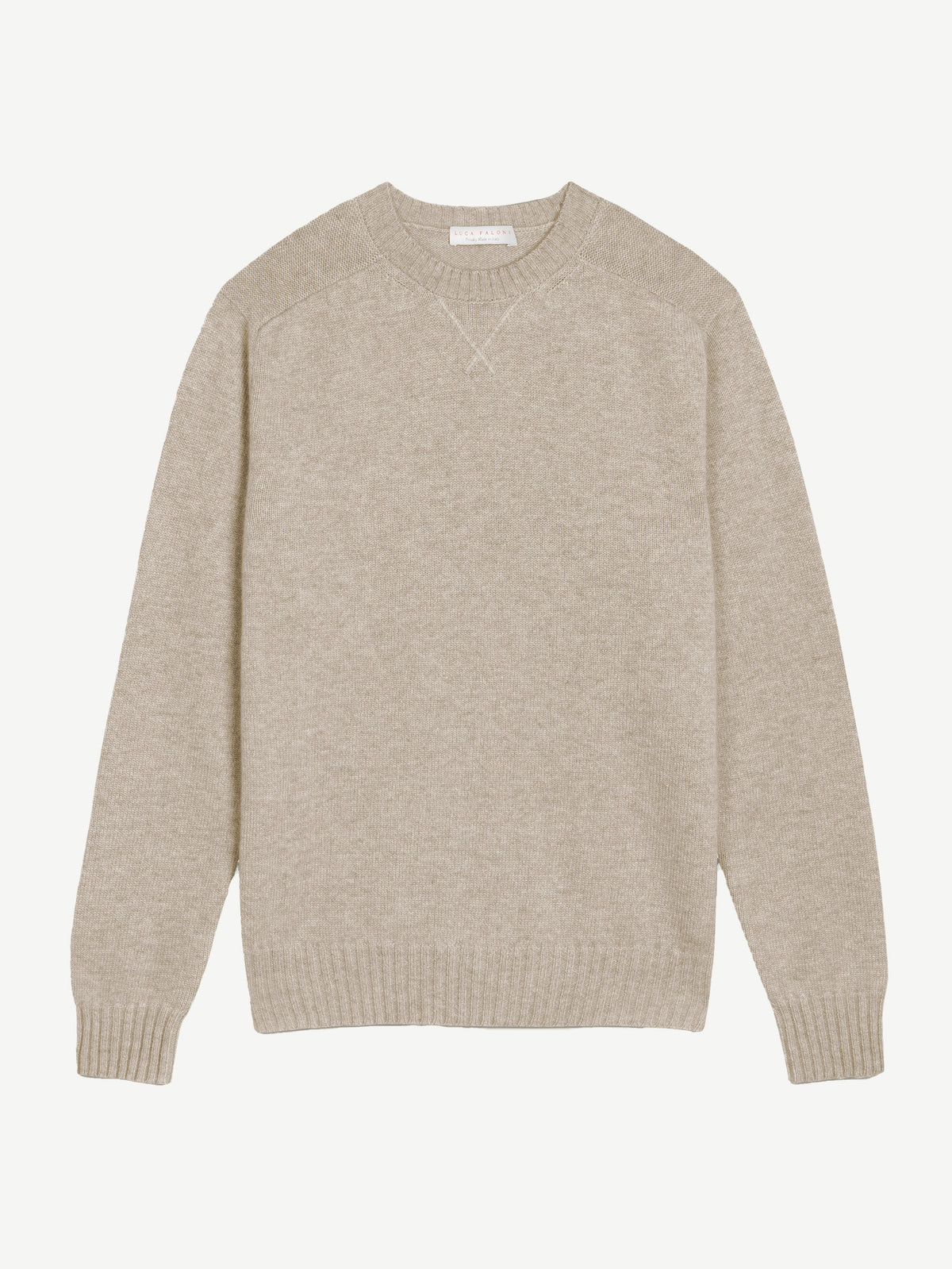 Luca Faloni 4-Ply Cashmere Country Crew Neck - Camel Beige - view 4