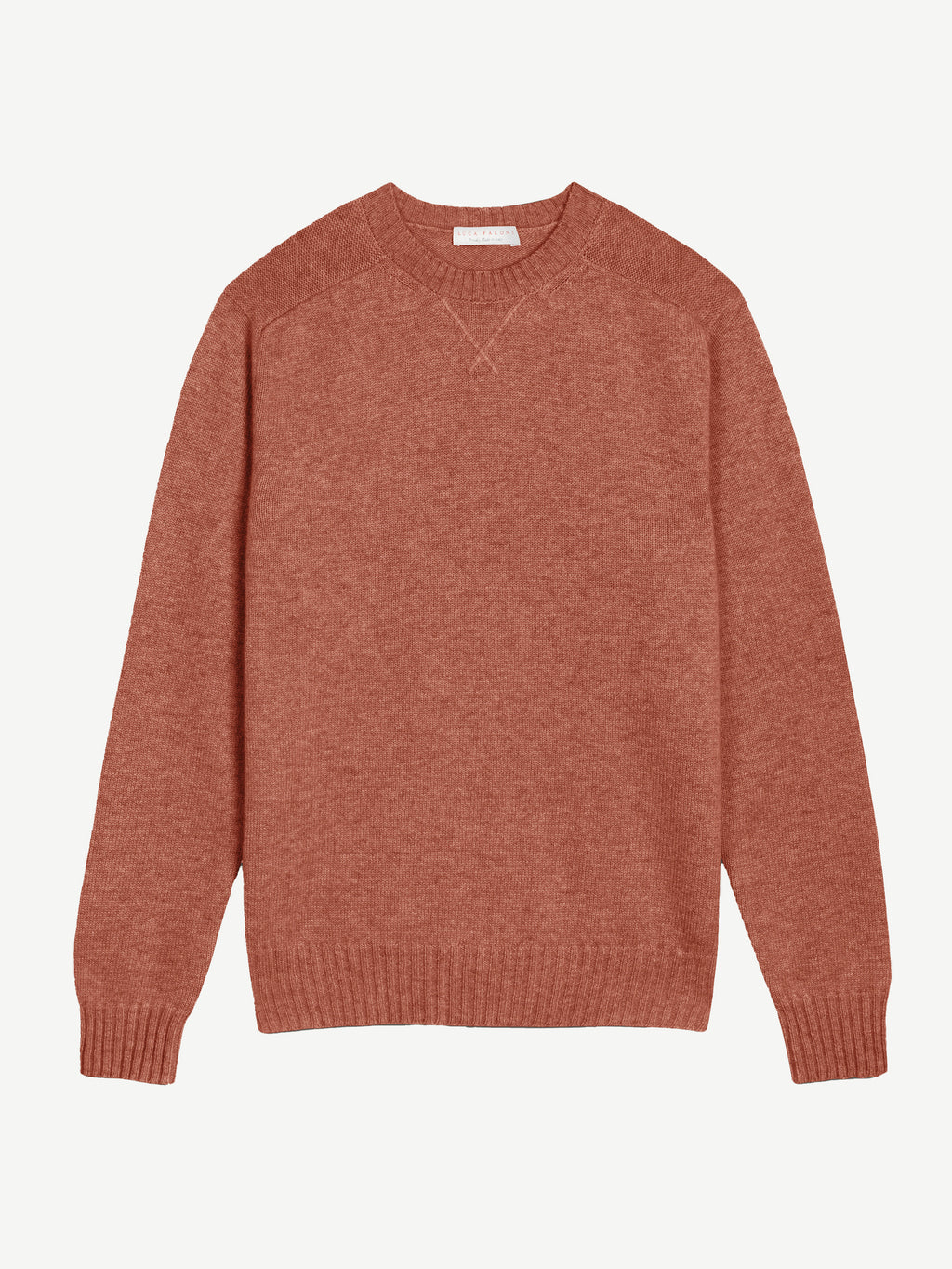 Luca Faloni 4-Ply Cashmere Country Crew Neck - Rust - view 4