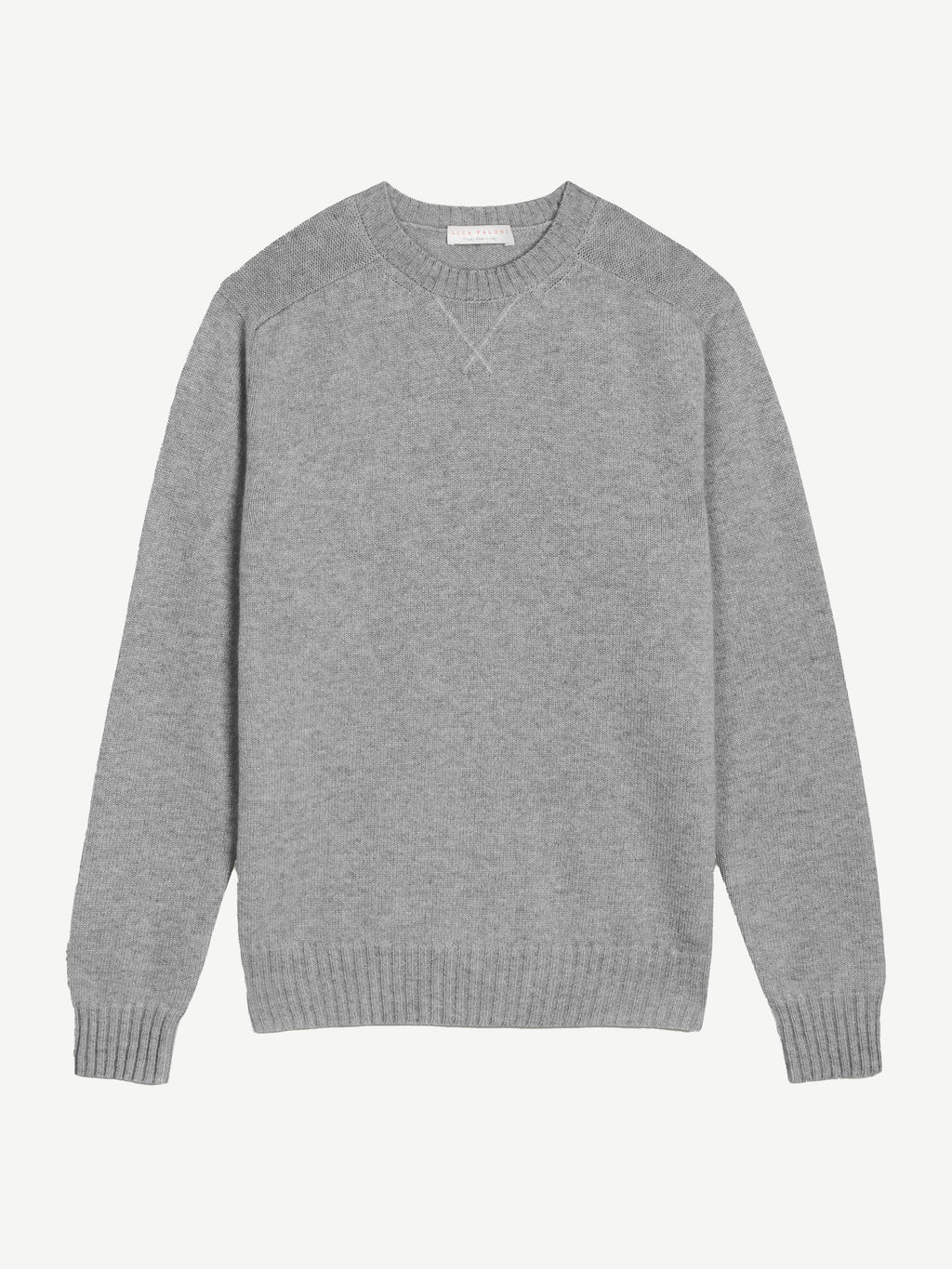 Luca Faloni 4-Ply Cashmere Country Crew Neck - Dolomiti Grey - view 4