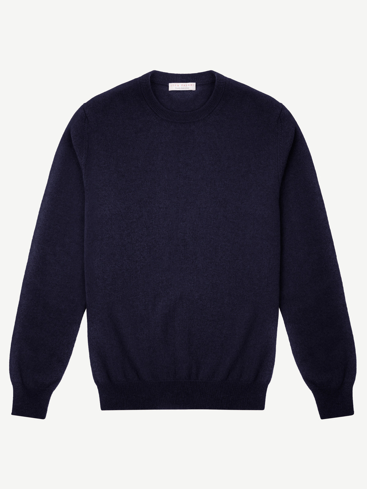 Luca Faloni 2-Ply Cashmere Crew Neck - Midnight Blue - view 4