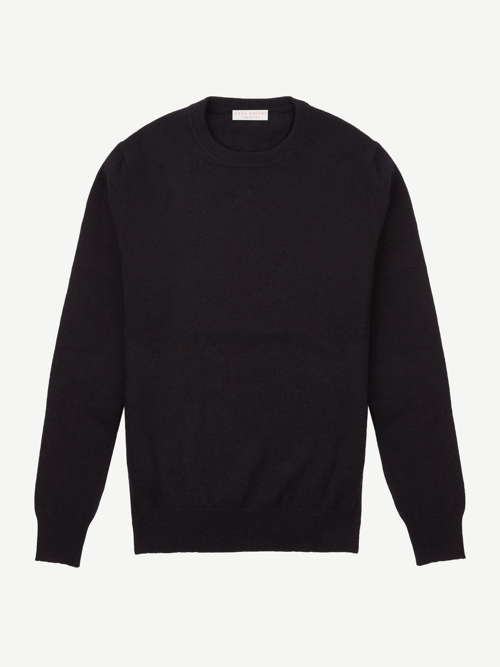 Luca Faloni 2-Ply Cashmere Crew Neck - Black - view 4