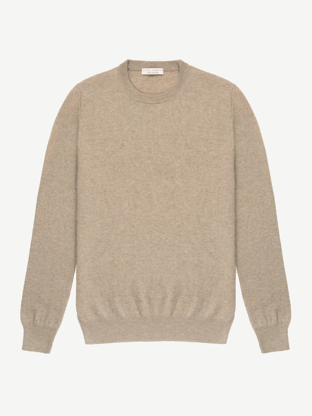 Luca Faloni 2-Ply Cashmere Crew Neck - Camel Beige - view 4