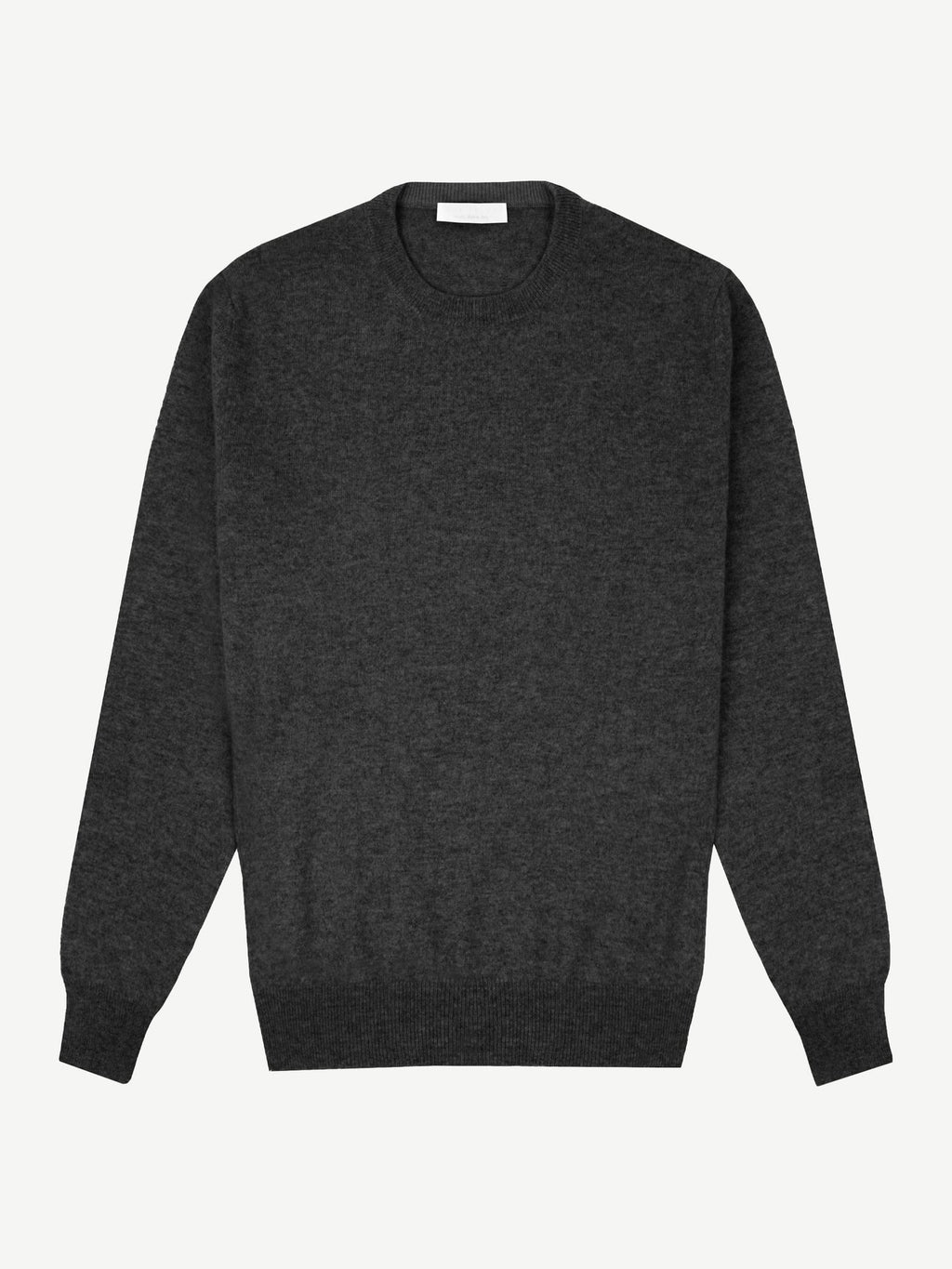 Luca Faloni 2-Ply Cashmere Crew Neck - Charcoal Grey - view 4