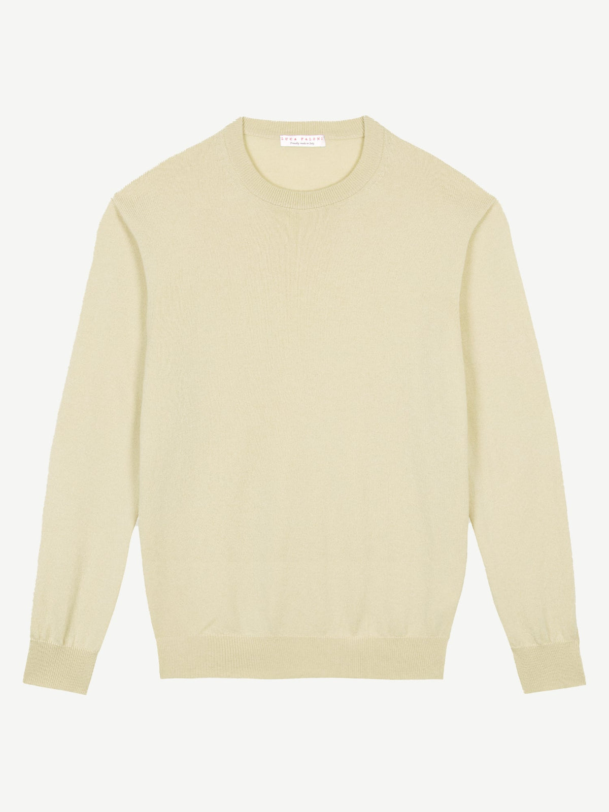 Luca Faloni 2-Ply Cashmere Crew Neck - Yellow - view 4