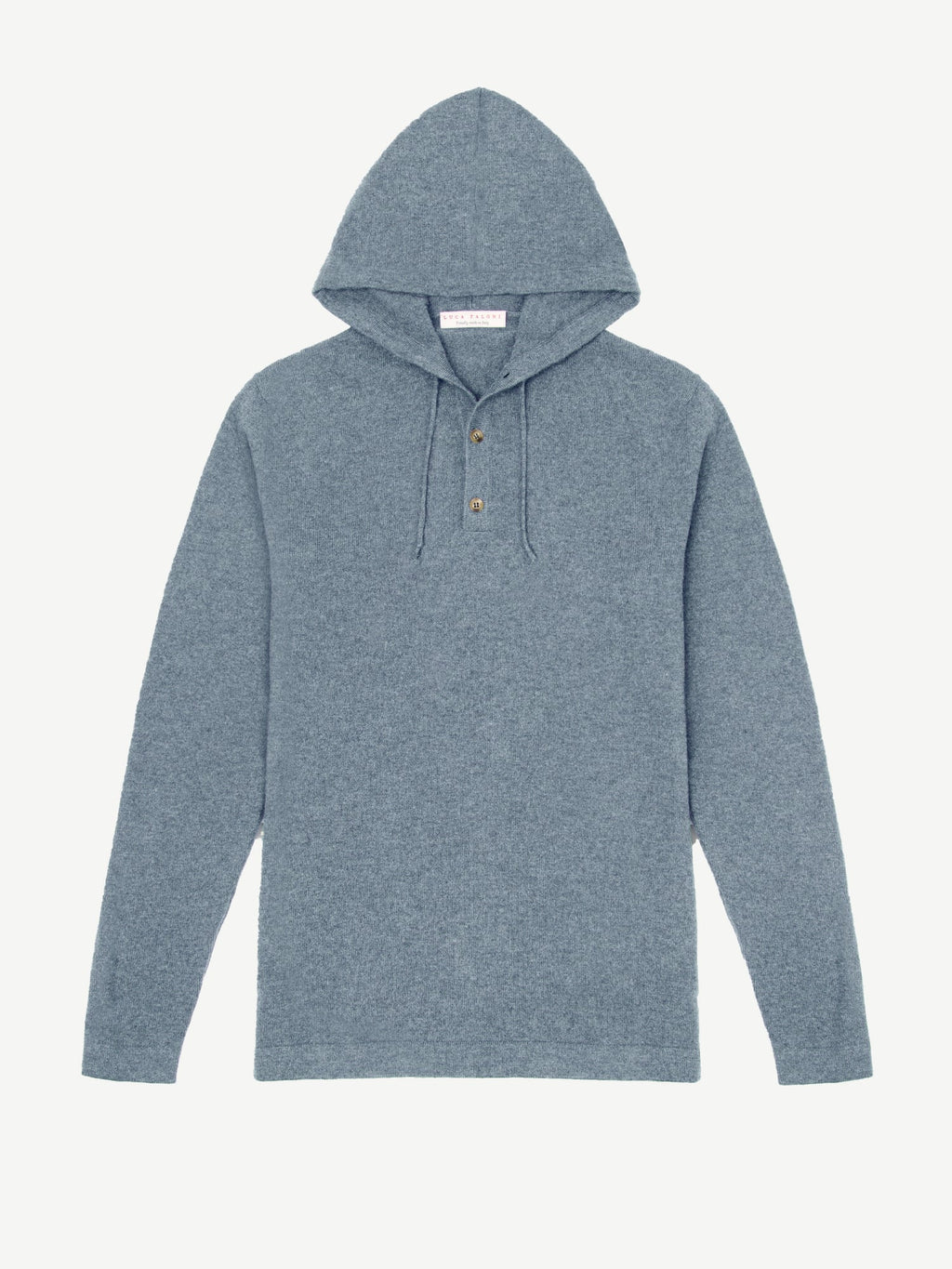 Luca Faloni 2-Ply Cashmere Hoodie - French Blue - view 5