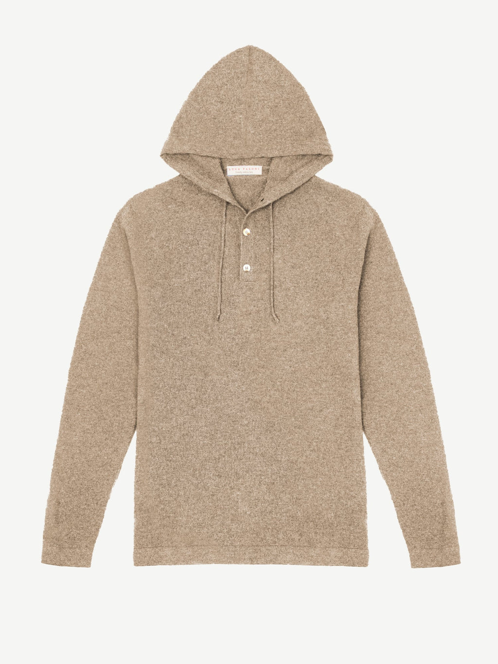 Luca Faloni 2-Ply Cashmere Hoodie - Camel Beige - view 5