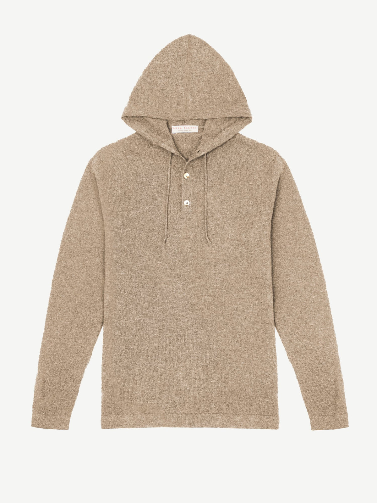 Luca Faloni 2-Ply Cashmere Hoodie - Camel Beige - view 5