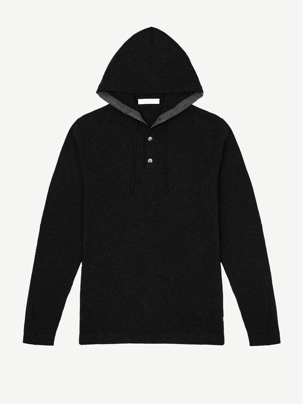 Luca Faloni 2-Ply Cashmere Hoodie - Black - view 5