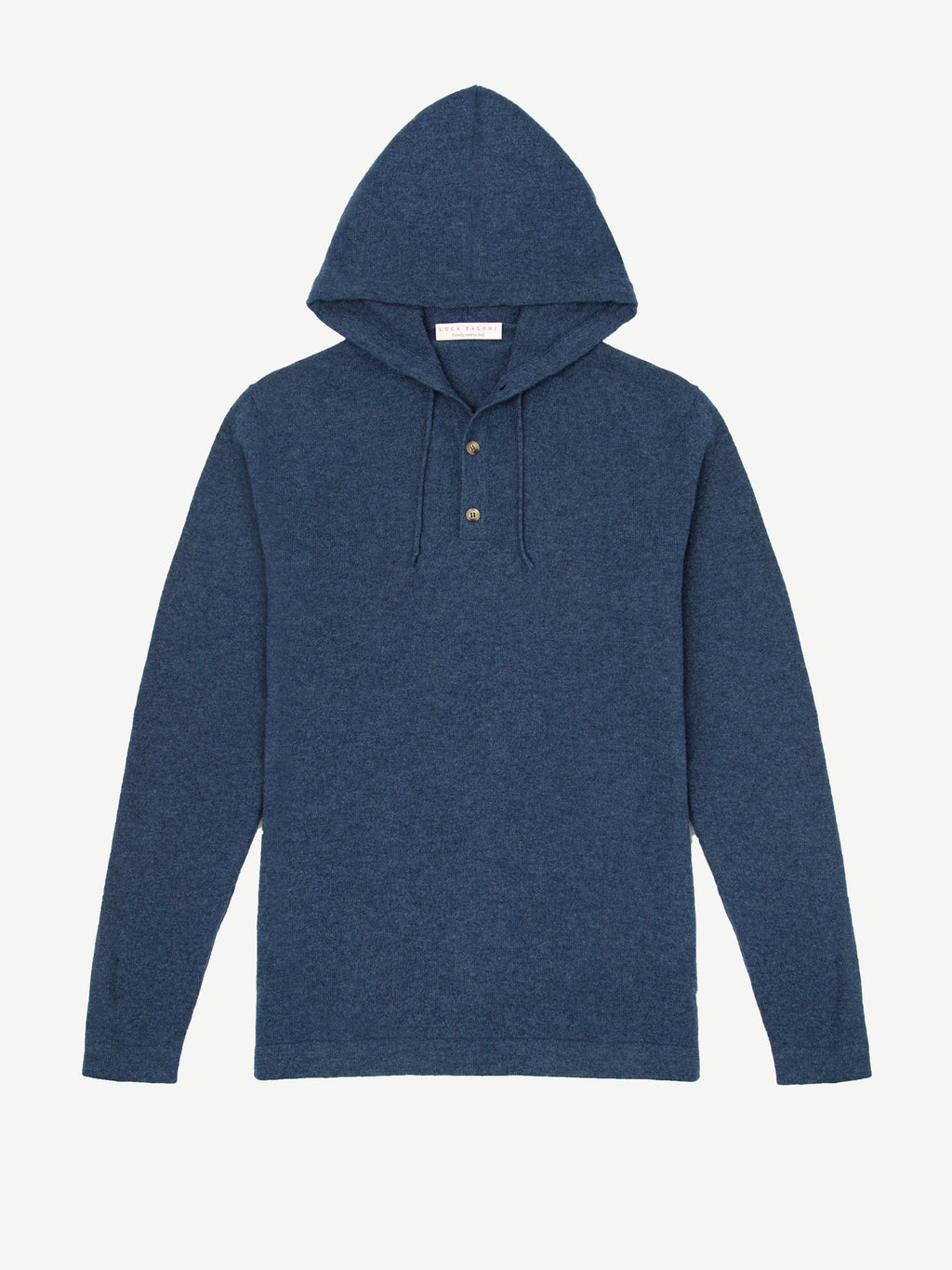Luca Faloni 2-Ply Cashmere Hoodie - Atlantic Blue - view 5