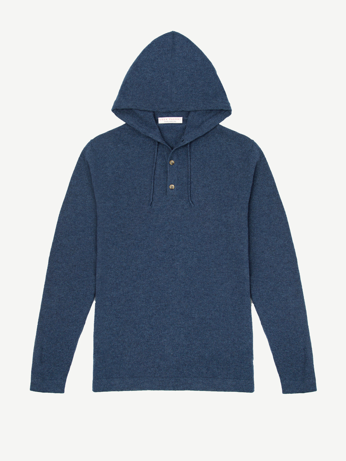 Luca Faloni 2-Ply Cashmere Hoodie - Atlantic Blue - view 5