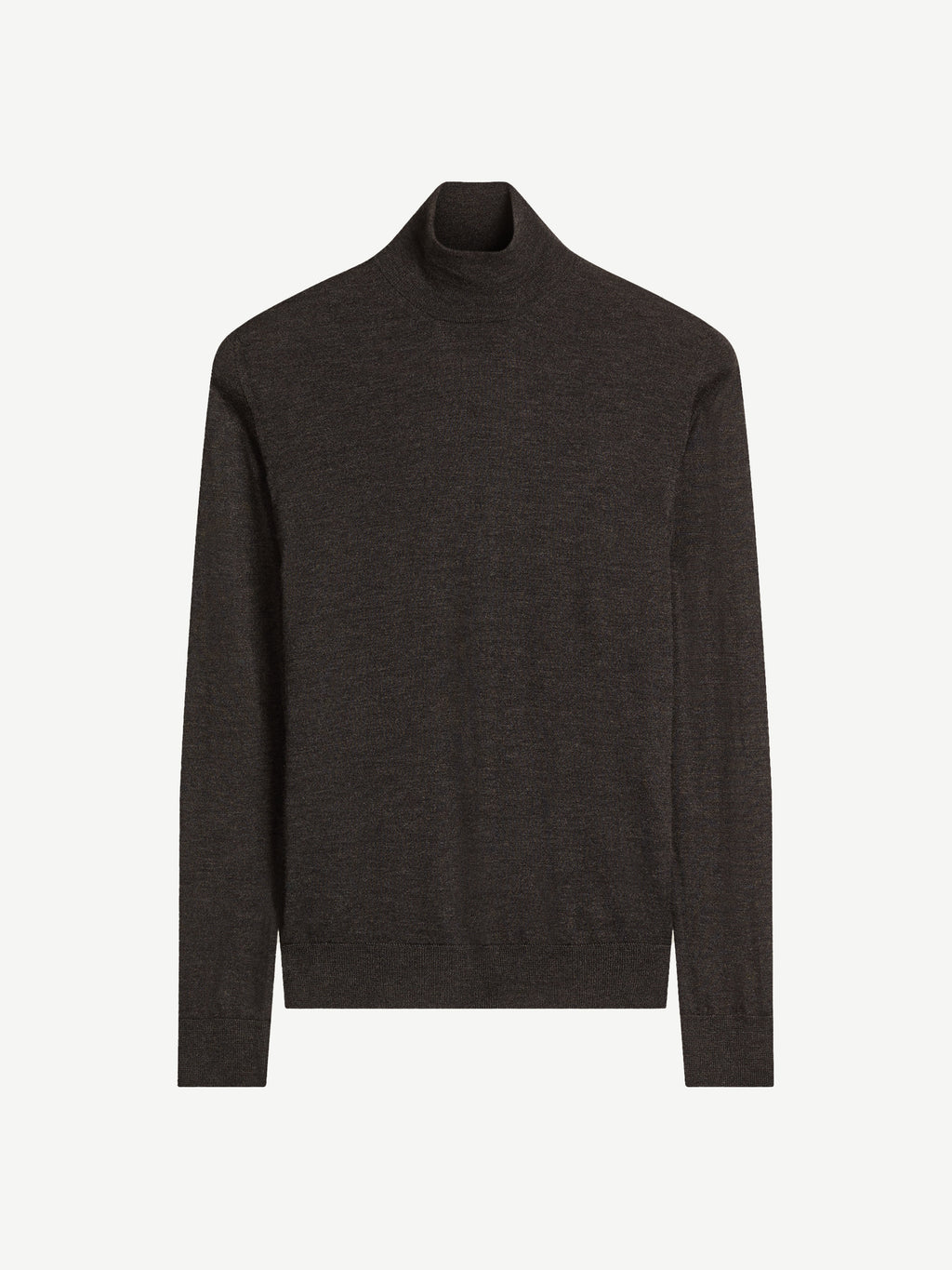 Front view of the Luca Faloni SC Mock Neck in charcoal grey.