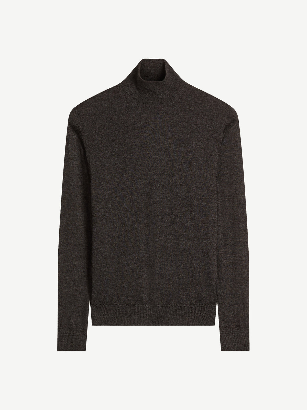 Front view of the Luca Faloni SC Mock Neck in charcoal grey.