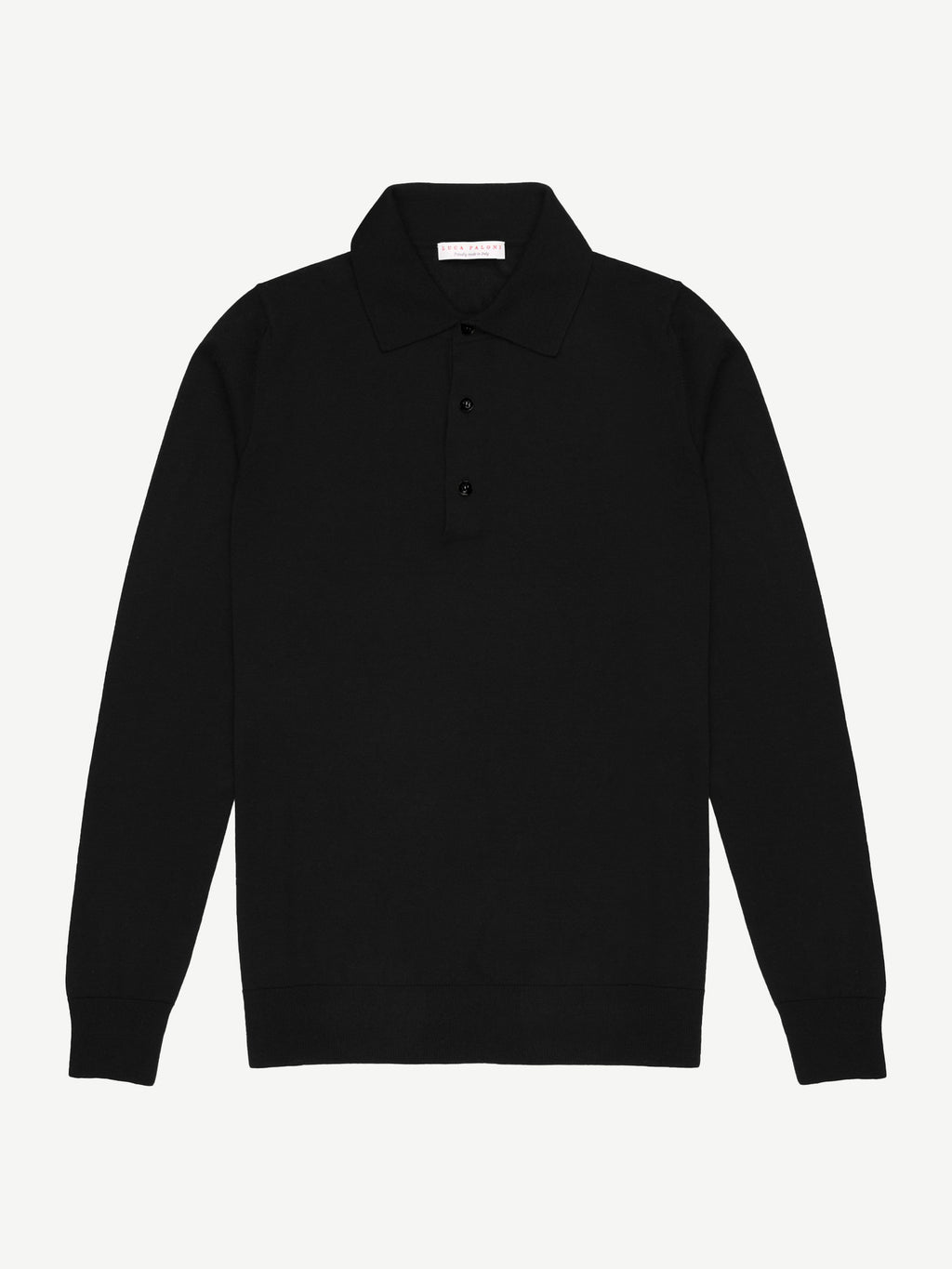Luca Faloni Silk-Cashmere Knitted Polos - Black - view 4