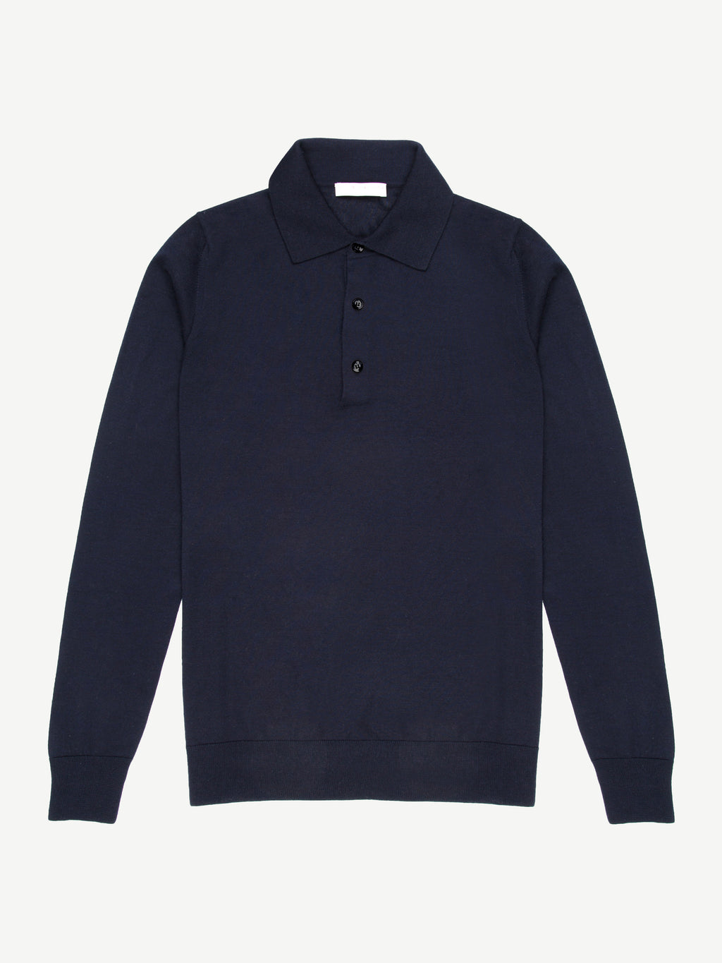 Luca Faloni Silk-Cashmere Knitted Polo - Navy Blue - view 4