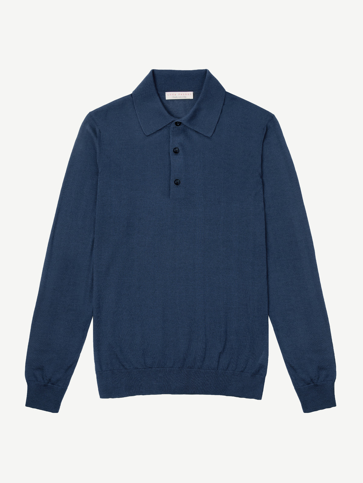 Luca Faloni Silk-Cashmere Knitted Polo - Atlantic Blue - view 4