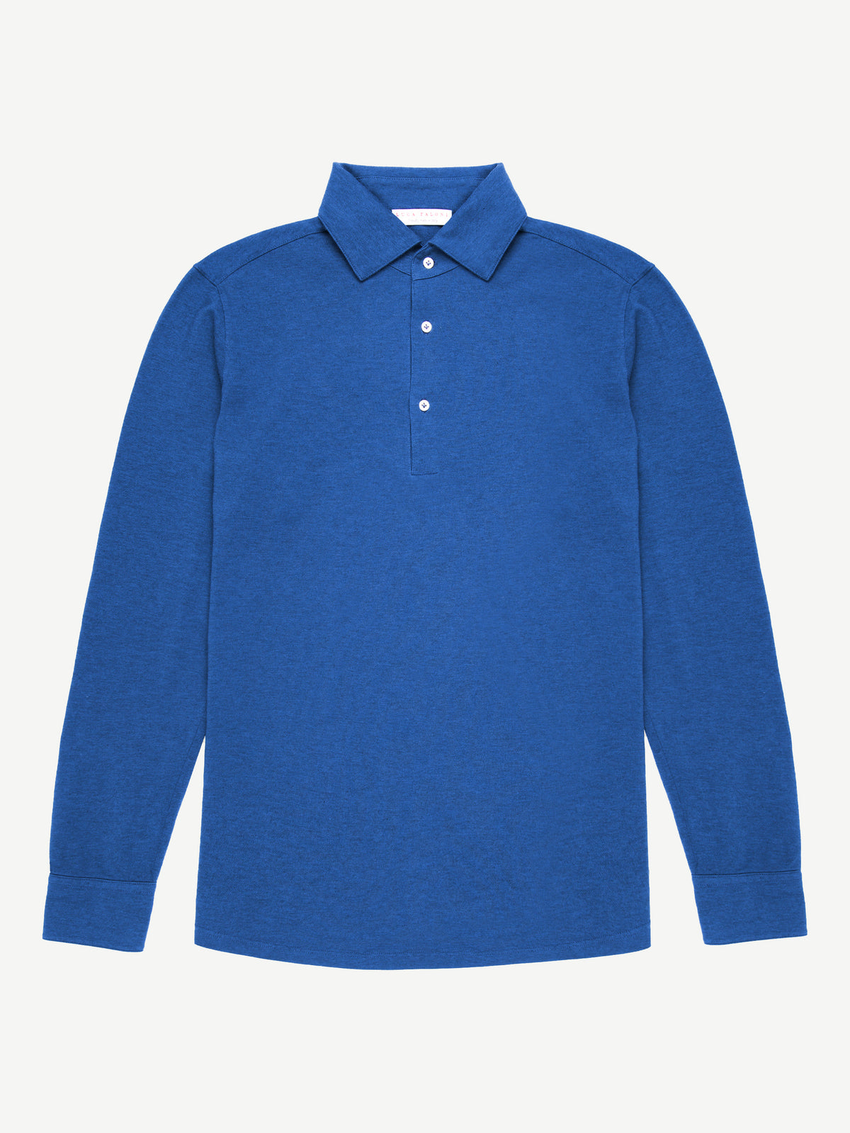 Luca Faloni Cotton Piqué Brera Polo Shirt - Royal Blue - view 5